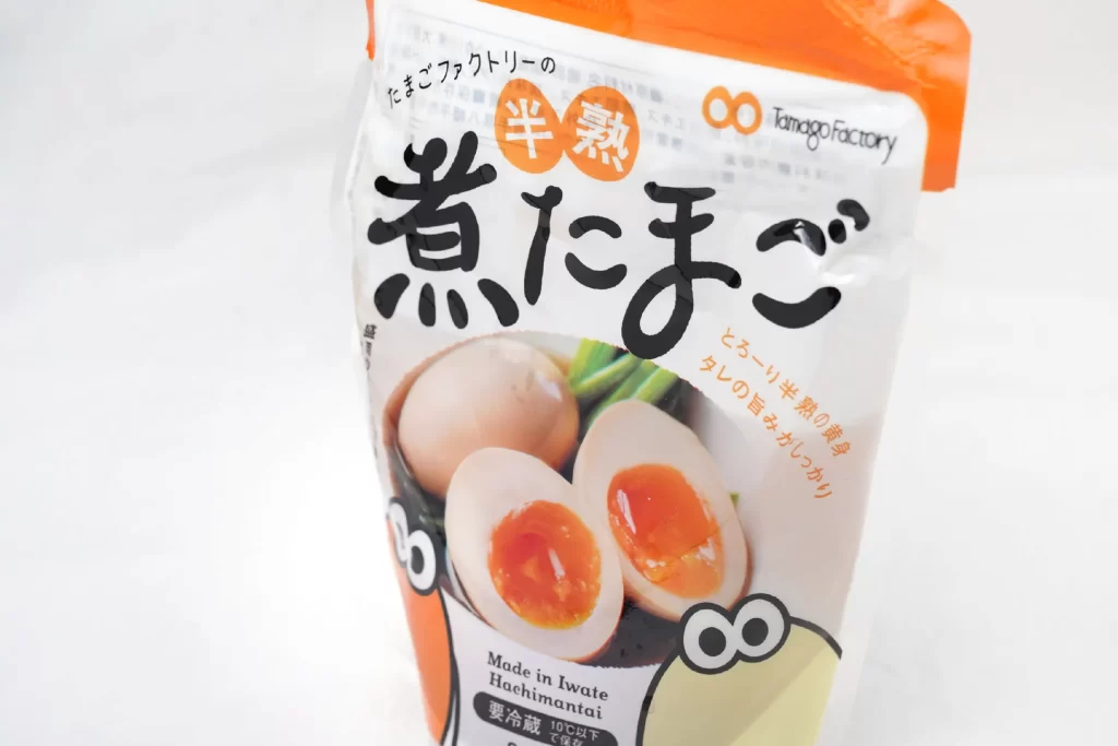 たまごファクトリー「あじたま・おんたま・煮たまご」パッケージ